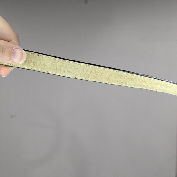 Nine West Leather Belt Black Size Medium - Picture 3 of 3